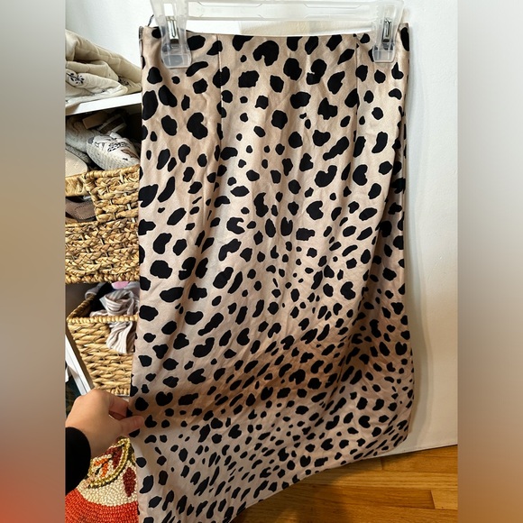 e.ssue Satin Patterned Midi Skirt - Picture 6 of 9